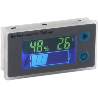 ABYSSE 12v Voltmetre Moniteur De Capacité De Batterie 10-100v Jauge De Niveau De Batterie De Tension Programmable Voltmètre - Publicité ABYSSE 12v Voltmetre Moniteur De Capacité De Batterie 10-100v Jauge De Niveau De Batterie De Tension Programmable Voltmètre - Publicité
