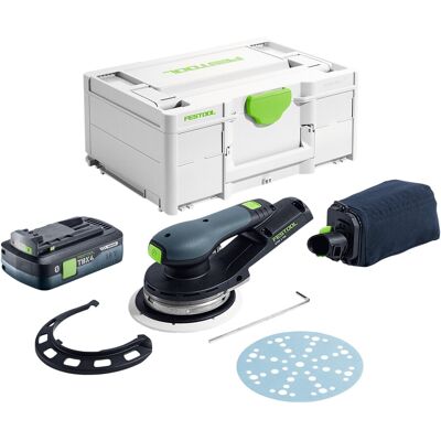 Ponceuse Excentrique Sans Fil Festool Etsc 2 150-basic 18 V 150 Mm Sans Balais + 1 Batterie 4,0 Ah + Systainer - Sans Chargeur - Publicité Ponceuse Excentrique Sans Fil Festool Etsc 2 150-basic 18 V 150 Mm Sans Balais + 1 Batterie 4,0 Ah + Systainer - Sans Chargeur - Publicité