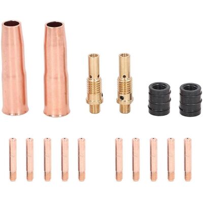 FLAMMKRAFT Kit D'Accessoires Pour Pistolet De Soudage Mig 16 Pièces : Buse, Diffuseur, Adaptateur Et Consommables Pour Torche 200/250 M7 - Publicité FLAMMKRAFT Kit D'Accessoires Pour Pistolet De Soudage Mig 16 Pièces : Buse, Diffuseur, Adaptateur Et Consommables Pour Torche 200/250 M7 - Publicité
