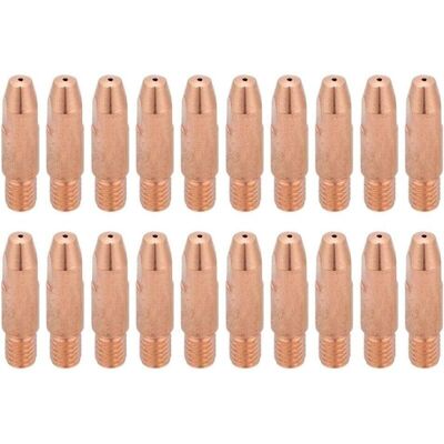 MOXIE Plasma Consommable Buse De Coupe 20pcs Pointe De Contact En Cuivre M6 Pour Binzel 24kd Mig/mag Torche De Soudage(1,0x28mm) - Publicité MOXIE Plasma Consommable Buse De Coupe 20pcs Pointe De Contact En Cuivre M6 Pour Binzel 24kd Mig/mag Torche De Soudage(1,0x28mm) - Publicité