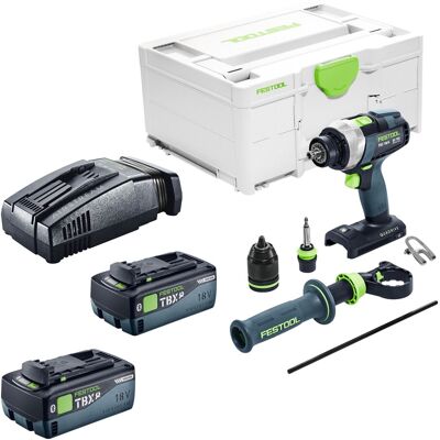 Perceuse-visseuse Sans Fil Festool Tdc 18/4-basic 18 V 75 Nm Sans Balais + 2 Batteries 8,0 Ah + Chargeur Rapide + Systainer - Publicité Perceuse-visseuse Sans Fil Festool Tdc 18/4-basic 18 V 75 Nm Sans Balais + 2 Batteries 8,0 Ah + Chargeur Rapide + Systainer - Publicité