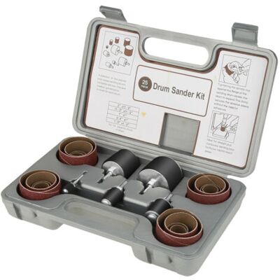 ABYSSE Kit De 25 Pièces Pour Ponceuse À Tambour Avec Étui Pour Perceuse À Colonne - Publicité ABYSSE Kit De 25 Pièces Pour Ponceuse À Tambour Avec Étui Pour Perceuse À Colonne - Publicité