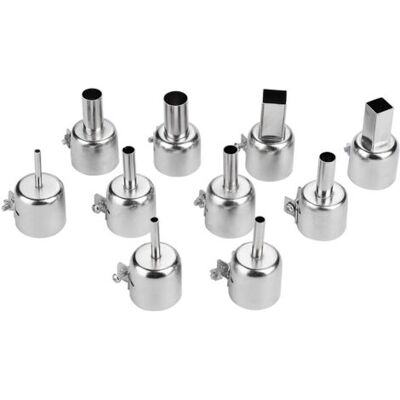 ABYSSE Lot De 10 Buses Pour Pistolet Thermique Compatible Avec Les Stations De Soudage À Air Chaud 850, Buses Rondes Et Carrées - Publicité ABYSSE Lot De 10 Buses Pour Pistolet Thermique Compatible Avec Les Stations De Soudage À Air Chaud 850, Buses Rondes Et Carrées - Publicité