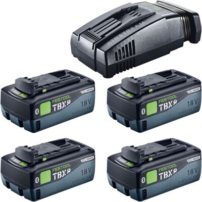 Kit D'Alimentation Festool 18 V 4xtbx8/sca16 Comprenant 4 Batteries Bp 18 Tbx 8 Asi 18 V 8,0 Ah (4x 578746) + Chargeur Sca 16 (576953) - Publicité Kit D'Alimentation Festool 18 V 4xtbx8/sca16 Comprenant 4 Batteries Bp 18 Tbx 8 Asi 18 V 8,0 Ah (4x 578746) + Chargeur Sca 16 (576953) - Publicité