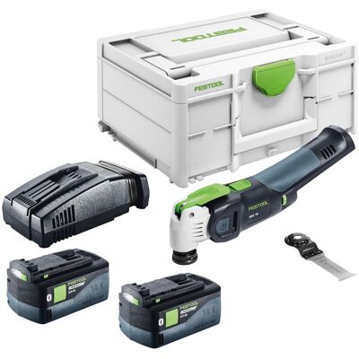 Oscillateur Sans Fil Festool Osc 18 E-basic 18 V Starlock Max Brushless + 2 Batteries 5,0 Ah + Chargeur Rapide + Systainer - Publicité Oscillateur Sans Fil Festool Osc 18 E-basic 18 V Starlock Max Brushless + 2 Batteries 5,0 Ah + Chargeur Rapide + Systainer - Publicité