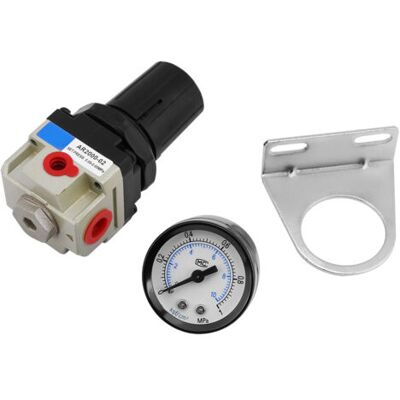 ABYSSE Ar2000-02 G1/4 Unité De Traitement Des Gaz D'Alimentation En Air, Filtre Et Régulateur De Pression Avec Manomètre - Publicité ABYSSE Ar2000-02 G1/4 Unité De Traitement Des Gaz D'Alimentation En Air, Filtre Et Régulateur De Pression Avec Manomètre - Publicité
