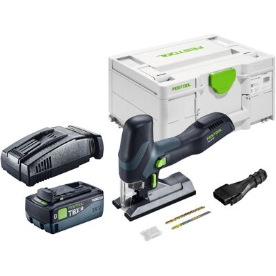 Scie Sauteuse Pendulaire Sans Fil Festool Psc-e 18 Eb-basic 18 V 40 Mm + 1 Batterie 8,0 Ah + Chargeur + Systainer - Publicité Scie Sauteuse Pendulaire Sans Fil Festool Psc-e 18 Eb-basic 18 V 40 Mm + 1 Batterie 8,0 Ah + Chargeur + Systainer - Publicité