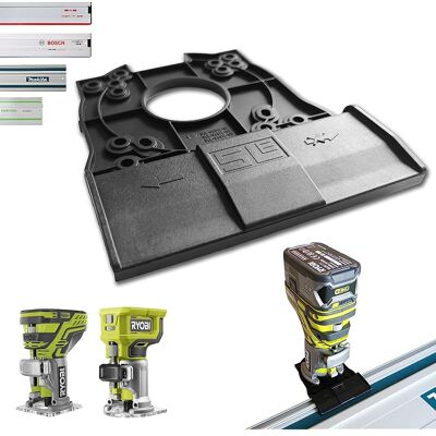 SANS MARQUE Adaptateur De Rail De Guidage Professionnel Pour Ryobi R18tr / Rtr18 / Aeg Bof 18bl2 Ridgid 18-volt-octane™ Pour Rail De Guidage Makita/bosch/festool/mafell Pour Défonceuse, Défonceuse De Bordure - Publicité SANS MARQUE Adaptateur De Rail De Guidage Professionnel Pour Ryobi R18tr / Rtr18 / Aeg Bof 18bl2 Ridgid 18-volt-octane™ Pour Rail De Guidage Makita/bosch/festool/mafell Pour Défonceuse, Défonceuse De Bordure - Publicité