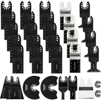 ABYSSE Kit De 31 Lames De Scie Oscillantes À Monter Soi-même, Pour Le Bois, Le Métal, Le Bois, Professionnel, À Dégagement Rapide, Universel - Publicité ABYSSE Kit De 31 Lames De Scie Oscillantes À Monter Soi-même, Pour Le Bois, Le Métal, Le Bois, Professionnel, À Dégagement Rapide, Universel - Publicité