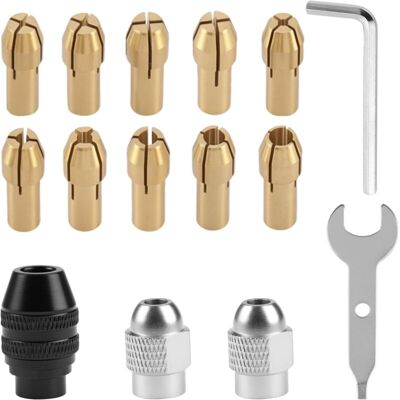 PELTOR 15 Pièces Mandrin Dremel Pour 4486 4485,petit Mandrin Perceuse, Adaptateur Embout Accessoires Dremel Forets De Meulage En Laiton De 0,3 Mm À 3,2 Mm Pour 4250,4000,3000, 300, 200, 100, 8200 - Publicité PELTOR 15 Pièces Mandrin Dremel Pour 4486 4485,petit Mandrin Perceuse, Adaptateur Embout Accessoires Dremel Forets De Meulage En Laiton De 0,3 Mm À 3,2 Mm Pour 4250,4000,3000, 300, 200, 100, 8200 - Publicité