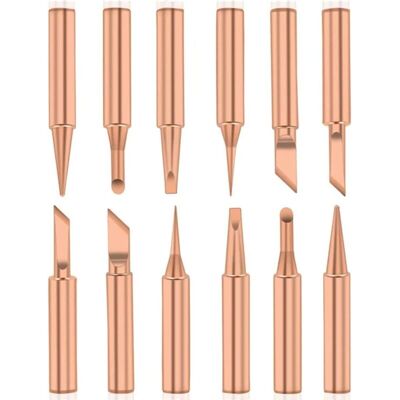 Melissa 12pcs Pannes À Souder Cuivre Pur Pointe De Fer À Souder Sans Plomb Outil De Soudage Pour Station De Soudur - Publicité Melissa 12pcs Pannes À Souder Cuivre Pur Pointe De Fer À Souder Sans Plomb Outil De Soudage Pour Station De Soudur - Publicité
