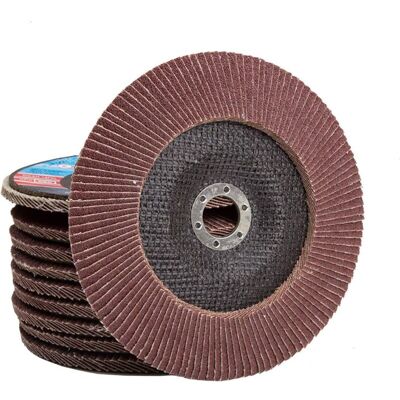 MOXIE Lot De 10 Disques À Lamelles Ø 125 Mm Grain Marron Disque Abrasif Pour Meuleuse D'Angle - Publicité MOXIE Lot De 10 Disques À Lamelles Ø 125 Mm Grain Marron Disque Abrasif Pour Meuleuse D'Angle - Publicité