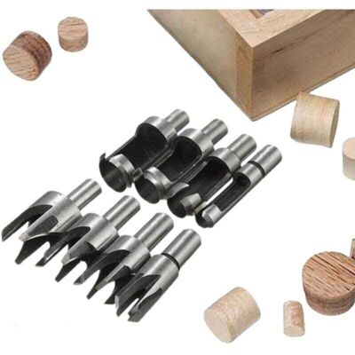 OEM Tourillon Bois 8pcs Hss Foret Bois Fraise Bouchonner Bois Outil De Coupe Bois Mches Des Bouchons Wood Plug Cutter Drill Bits 6mm /10mm/13mm/16mm Petite Fraise Bois Pour Perceuse - - Publicité OEM Tourillon Bois 8pcs Hss Foret Bois Fraise Bouchonner Bois Outil De Coupe Bois Mches Des Bouchons Wood Plug Cutter Drill Bits 6mm /10mm/13mm/16mm Petite Fraise Bois Pour Perceuse - - Publicité