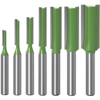 ABYSSE 6mm Fraise Défonceuse Droite, 7 Pièces Mèches De Routeur Droites Fraise À Tranchants Droits Jeu De Mors Droits Outils De Travail Du Bois De Fraise - Publicité ABYSSE 6mm Fraise Défonceuse Droite, 7 Pièces Mèches De Routeur Droites Fraise À Tranchants Droits Jeu De Mors Droits Outils De Travail Du Bois De Fraise - Publicité