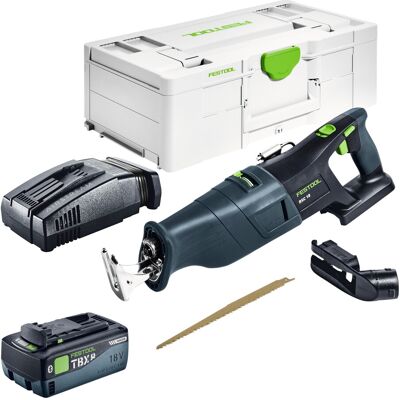Scie Sabre Sans Fil Festool Rsc 18 Eb-basic 18 V Brushless + 1 Batterie 8,0 Ah + Chargeur Rapide + Systainer - Publicité Scie Sabre Sans Fil Festool Rsc 18 Eb-basic 18 V Brushless + 1 Batterie 8,0 Ah + Chargeur Rapide + Systainer - Publicité