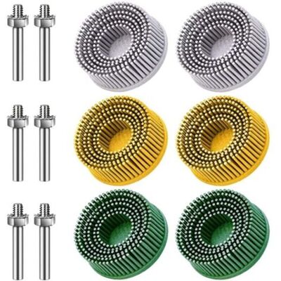 ABYSSE Lot De 6 Disques À Poils De 5 Cm, Grain 50 Lb, 80 Lb, 120 Lb, Avec Tige De 6,35 Mm, Pour Enlever Les Revêtements Abrasifs Sur Métal - Publicité ABYSSE Lot De 6 Disques À Poils De 5 Cm, Grain 50 Lb, 80 Lb, 120 Lb, Avec Tige De 6,35 Mm, Pour Enlever Les Revêtements Abrasifs Sur Métal - Publicité