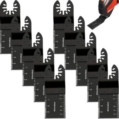 OEM 10 Pcs Multifonction Saw Blades Accessoires, 34mm Outil Multifonction Lames, Outils Oscillants Multifonctions Universelle, De Scie Universelle Pour Fein Multimaster, Makita, Dewalt Et Plus Encore - Publicité OEM 10 Pcs Multifonction Saw Blades Accessoires, 34mm Outil Multifonction Lames, Outils Oscillants Multifonctions Universelle, De Scie Universelle Pour Fein Multimaster, Makita, Dewalt Et Plus Encore - Publicité