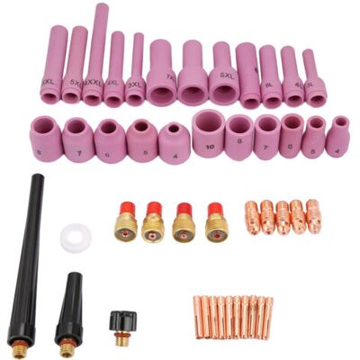 ABYSSE Ensemble De 46 Pièces D'Accessoires Consommables Pour Torches De Soudage Tig Séries Wp-9/20/25 - Publicité ABYSSE Ensemble De 46 Pièces D'Accessoires Consommables Pour Torches De Soudage Tig Séries Wp-9/20/25 - Publicité
