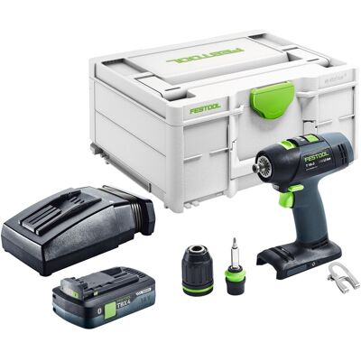 Perceuse-visseuse Sans Fil Festool T 18+3 Basic 18 V 50 Nm Brushless + 1 Batterie 4,0 Ah + Chargeur + Systainer - Publicité Perceuse-visseuse Sans Fil Festool T 18+3 Basic 18 V 50 Nm Brushless + 1 Batterie 4,0 Ah + Chargeur + Systainer - Publicité