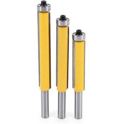 ABYSSE 3pcs Fraise À Copier, 8mm Tige Outils De Fraisage De Menuiserie Bricolage De Coupe Avec Roulement Supérieur, Fraise À Bois Fraise Extra-longue Fraise À Raser Mèche Droite - Publicité ABYSSE 3pcs Fraise À Copier, 8mm Tige Outils De Fraisage De Menuiserie Bricolage De Coupe Avec Roulement Supérieur, Fraise À Bois Fraise Extra-longue Fraise À Raser Mèche Droite - Publicité