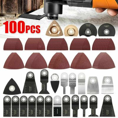 OEM 100 Pcs Lame Oscillant Scie Multifonctions,accessoires Outils Oscillants Multitool Pour Fein Multimaster Dremel Dewalt Einhell Pour Bois, Métal, Plastique 56vingt - Publicité OEM 100 Pcs Lame Oscillant Scie Multifonctions,accessoires Outils Oscillants Multitool Pour Fein Multimaster Dremel Dewalt Einhell Pour Bois, Métal, Plastique 56vingt - Publicité