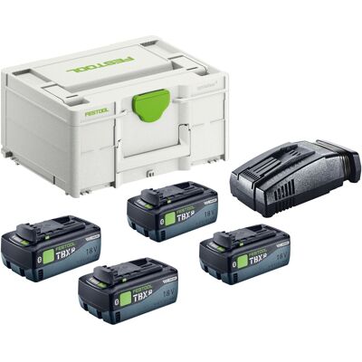Kit D'Alimentation Festool Sys 18 V 4xtbx8/sca16 Comprenant 4 Batteries Bp 18 Tbx 8 Asi 18 V 8,0 Ah (4x 578746) + Chargeur Sca 16 (576953) + Systainer - Publicité Kit D'Alimentation Festool Sys 18 V 4xtbx8/sca16 Comprenant 4 Batteries Bp 18 Tbx 8 Asi 18 V 8,0 Ah (4x 578746) + Chargeur Sca 16 (576953) + Systainer - Publicité