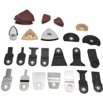 ABYSSE Kit De 105 Lames De Scie Oscillantes À Dégagement Rapide, Accessoires Pour Outils Multifonctions, Pour La Coupe Du Bois Et Du Métal Tendre - Publicité ABYSSE Kit De 105 Lames De Scie Oscillantes À Dégagement Rapide, Accessoires Pour Outils Multifonctions, Pour La Coupe Du Bois Et Du Métal Tendre - Publicité