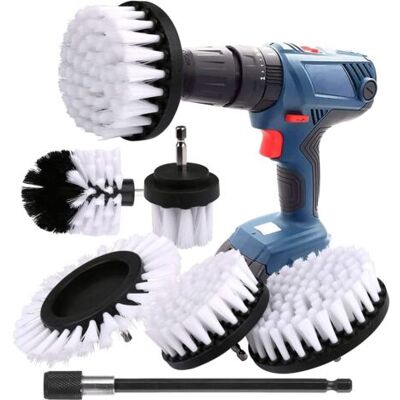 ABYSSE Brosse Nettoyage Perceuse 6pcs, Brosse Pour Perceuse Voiture, Brosse Pour Perceuse Brosse Nettoyage, Pour Jantes Carrelage Tapis Baignoire Cuisine Toilettes Sol Blanc - Publicité ABYSSE Brosse Nettoyage Perceuse 6pcs, Brosse Pour Perceuse Voiture, Brosse Pour Perceuse Brosse Nettoyage, Pour Jantes Carrelage Tapis Baignoire Cuisine Toilettes Sol Blanc - Publicité