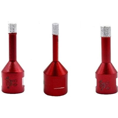 MOXIE Forets Diamant 3pcs 6mm/8mm/10mm Brasé Sous Vide Trépans Avec Filetage M14 Pour Perçage À Sec En Porcelaine Carrelage Granit Marbre - Publicité MOXIE Forets Diamant 3pcs 6mm/8mm/10mm Brasé Sous Vide Trépans Avec Filetage M14 Pour Perçage À Sec En Porcelaine Carrelage Granit Marbre - Publicité