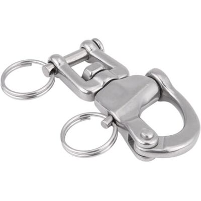 ABYSSE Manille À Ressort Rotatif Pour Fourche Marine, Connecteur De Chaîne En Acier Inoxydable 316 (70mm) - Publicité ABYSSE Manille À Ressort Rotatif Pour Fourche Marine, Connecteur De Chaîne En Acier Inoxydable 316 (70mm) - Publicité