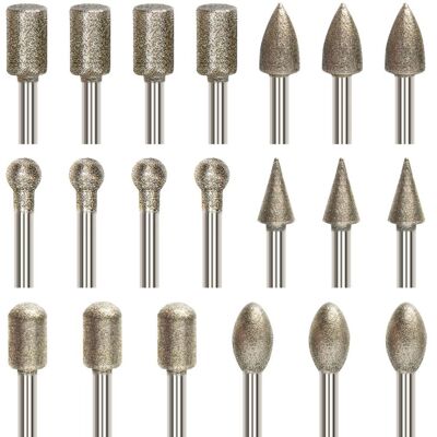 OEM 20 Pcs Ensemble De Fraises Rotatives Diamant, Jeu De Mèches De Gravure Avec Tige De 3 Mm (1/8"), Mèche Revêtu De Diamant Pour Outil Rotatif Meulage, Polissage, Gravure De Bricolage,perçage - Publicité OEM 20 Pcs Ensemble De Fraises Rotatives Diamant, Jeu De Mèches De Gravure Avec Tige De 3 Mm (1/8"), Mèche Revêtu De Diamant Pour Outil Rotatif Meulage, Polissage, Gravure De Bricolage,perçage - Publicité
