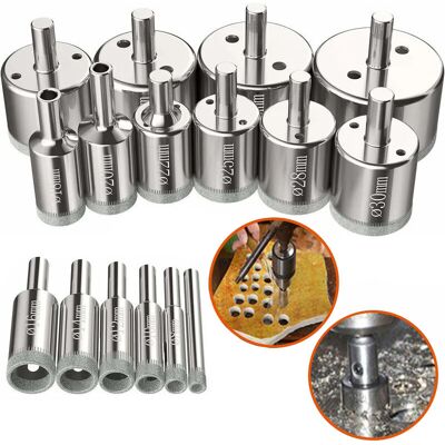 Melissa Scies-cloches 16 Pcs, Foret Diamant Scie Cloche 6-50 Mm Outils De Perçage En Verre Trous Scies Kit Pour Acier Au Carbone, Perceuse En Verre, Céramique, Porcelaine, Carrelage, Marbre - Publicité Melissa Scies-cloches 16 Pcs, Foret Diamant Scie Cloche 6-50 Mm Outils De Perçage En Verre Trous Scies Kit Pour Acier Au Carbone, Perceuse En Verre, Céramique, Porcelaine, Carrelage, Marbre - Publicité