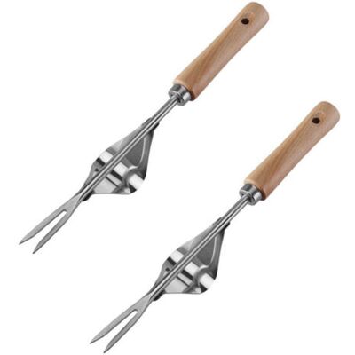 Bunthaus Lot De 2 Extracteurs De Mauvaises Herbes Avec Manche En Bois, Outils De Jardin - Publicité Bunthaus Lot De 2 Extracteurs De Mauvaises Herbes Avec Manche En Bois, Outils De Jardin - Publicité