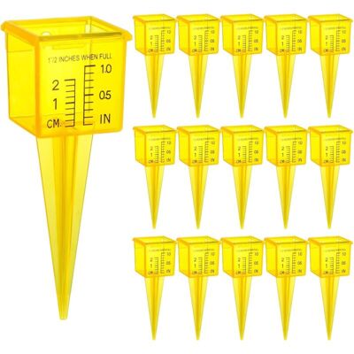FOGSHIELD Lot De 15 Jauges De Pluie De 3,5 Cm Avec Large Ouverture, Outil De Mesure De L'Eau Pour Pelouse, Jardin, Cour, Jaune Vif, Transparent, Zéro À 0,6 Cm Du Bas - Publicité FOGSHIELD Lot De 15 Jauges De Pluie De 3,5 Cm Avec Large Ouverture, Outil De Mesure De L'Eau Pour Pelouse, Jardin, Cour, Jaune Vif, Transparent, Zéro À 0,6 Cm Du Bas - Publicité