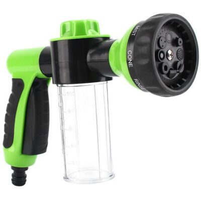ABYSSE Distributeur De Pulvérisateur De Tuyau En Mousse De Voiture 8 Modes D'Arrosage Outils De Nettoyage - Publicité ABYSSE Distributeur De Pulvérisateur De Tuyau En Mousse De Voiture 8 Modes D'Arrosage Outils De Nettoyage - Publicité