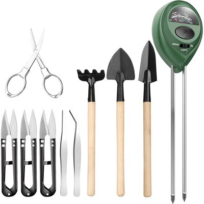 ALVIOR Testeur Sol - Humidité Lumière Ph - Pour Plantes Intérieur Extérieur - Avec 9 Outils Bonsaï - 1 Pièce - Publicité ALVIOR Testeur Sol - Humidité Lumière Ph - Pour Plantes Intérieur Extérieur - Avec 9 Outils Bonsaï - 1 Pièce - Publicité