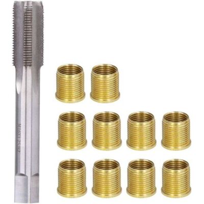 OEM Sunxury Outils De Réparation De Filetage De Bougie D'Allumage Moteur À Essence,inserts En Métal M14x1.25 Et Kit De Robinet M16x1.25 - Publicité OEM Sunxury Outils De Réparation De Filetage De Bougie D'Allumage Moteur À Essence,inserts En Métal M14x1.25 Et Kit De Robinet M16x1.25 - Publicité