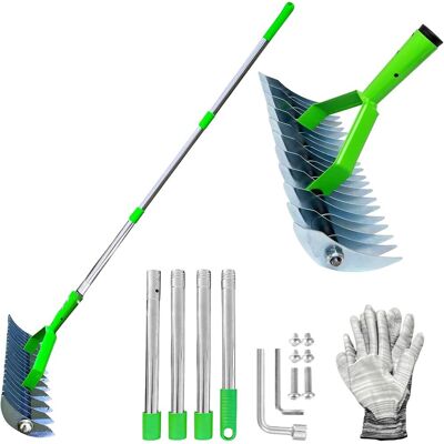 GRASSLIN 1 - Râteau De Désherbage - Outil Jardin 2 En 1 - Tête Réglable Et Poignée Ergonomique - Pour Enlever Herbes Mortes Et Aérer Sol - Acier Inoxydable - Gris - 130 Cm - Publicité GRASSLIN 1 - Râteau De Désherbage - Outil Jardin 2 En 1 - Tête Réglable Et Poignée Ergonomique - Pour Enlever Herbes Mortes Et Aérer Sol - Acier Inoxydable - Gris - 130 Cm - Publicité