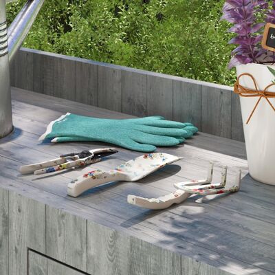 ALLAUVE Kit De Jardin 3 Pièces - Truelle, Râteau Et Sécateur En Métal - Outillage De Jardin Multicolore Pour Hommes Et Femmes - Publicité ALLAUVE Kit De Jardin 3 Pièces - Truelle, Râteau Et Sécateur En Métal - Outillage De Jardin Multicolore Pour Hommes Et Femmes - Publicité