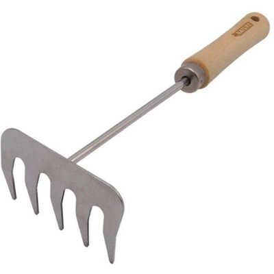 Rateau À Fleurs 5 Dents - Manche Bois - Outil De Jardinage Pratique - Idéal Pour Le Aération Du Sol - D-work - Publicité Rateau À Fleurs 5 Dents - Manche Bois - Outil De Jardinage Pratique - Idéal Pour Le Aération Du Sol - D-work - Publicité