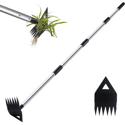 GRASSLIN 1 - Extracteur De Mauvaises Herbes - Houe De Jardin - Outil 2 En 1 Avec Long Manche Pour Désherber Et Ameublir Le Sol - Acier Moulé - Noir - 95x15cm - Publicité GRASSLIN 1 - Extracteur De Mauvaises Herbes - Houe De Jardin - Outil 2 En 1 Avec Long Manche Pour Désherber Et Ameublir Le Sol - Acier Moulé - Noir - 95x15cm - Publicité