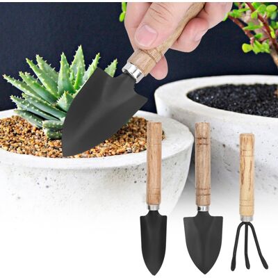 MCKENSA Ensemble De 3 Mini-outils De Jardinage Pour Plantes : Bêche, Griffe, Râteau, Pelle, Outils De Plantation De Fleurs - Publicité MCKENSA Ensemble De 3 Mini-outils De Jardinage Pour Plantes : Bêche, Griffe, Râteau, Pelle, Outils De Plantation De Fleurs - Publicité