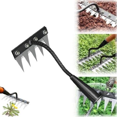 OEM Râteau De Désherbage En Fer. Râteaux De Jardin En Acier Au Carbone À 5/6/7/8 Dents Pour L'Ameublissement De La Pelouse. Artefact De Désherbage Domestique Agricole Et Amovible. Multi-usage. 5 Dents - Publicité OEM Râteau De Désherbage En Fer. Râteaux De Jardin En Acier Au Carbone À 5/6/7/8 Dents Pour L'Ameublissement De La Pelouse. Artefact De Désherbage Domestique Agricole Et Amovible. Multi-usage. 5 Dents - Publicité