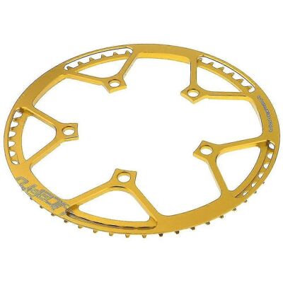 LAVVE Plateaux 45, 47, 53, 56 Et 58 Dents, Entraxe 130 Mm, Mono-vitesse, Rouge (45 Dents) Et Or (58 Dents). Publicité LAVVE Plateaux 45, 47, 53, 56 Et 58 Dents, Entraxe 130 Mm, Mono-vitesse, Rouge (45 Dents) Et Or (58 Dents). Publicité
