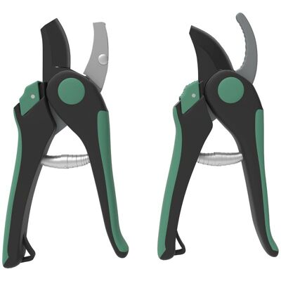 OEM Ensemble D'Outils De Jardin, 2 Pièces, Outils De Jardin En Métal, Comprenant Un Sécateur À Lames Croisées Et Un Sécateur À Enclume, Kit De Jardinage, Cadeau Idéal Pour Femmes Et Hommes, Vert Et Noir - Publicité OEM Ensemble D'Outils De Jardin, 2 Pièces, Outils De Jardin En Métal, Comprenant Un Sécateur À Lames Croisées Et Un Sécateur À Enclume, Kit De Jardinage, Cadeau Idéal Pour Femmes Et Hommes, Vert Et Noir - Publicité