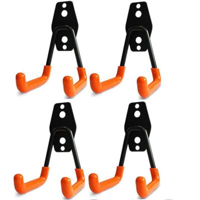 TOIVIZE Crochets De Rangement - Acier Au Carbone - Revêtement Pvc Antidérapant - Charge Max. 20 Kg - Lot De 4 - Pour Échelles, Vélos, Outils De Jardin - Publicité TOIVIZE Crochets De Rangement - Acier Au Carbone - Revêtement Pvc Antidérapant - Charge Max. 20 Kg - Lot De 4 - Pour Échelles, Vélos, Outils De Jardin - Publicité
