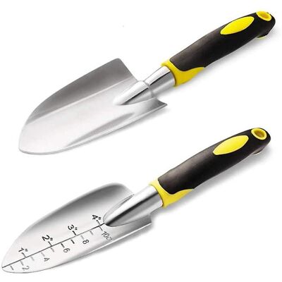 LAVVE Ensemble D'Outils De Jardin, Kit De Jardinage Robuste En Fonte D'Aluminium (2 Pièces), Comprenant Une Pelle À Main, Une Truelle À Repiquer Et Des Outils De Jardinage À Main Pour Hommes, Femmes Et Enfa - Publicité LAVVE Ensemble D'Outils De Jardin, Kit De Jardinage Robuste En Fonte D'Aluminium (2 Pièces), Comprenant Une Pelle À Main, Une Truelle À Repiquer Et Des Outils De Jardinage À Main Pour Hommes, Femmes Et Enfa - Publicité