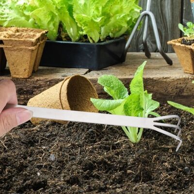 MCKENSA Outil De Jardinage 2 En 1 En Acier Inoxydable Pour Bonsaï : Râteau À Racines Et Spatule. Publicité MCKENSA Outil De Jardinage 2 En 1 En Acier Inoxydable Pour Bonsaï : Râteau À Racines Et Spatule. Publicité