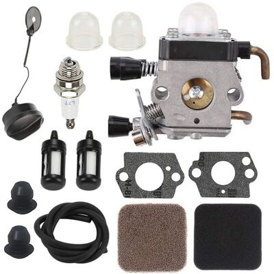 WQZW Kit De Carburateur Pour Sthil Fs75 Fs80 Fs85 Hs75 Hs80 Hs85 – Comprend 1 Carburateur, 2 Joints, 2 Filtres À Carburant – Matériau Métal - Publicité WQZW Kit De Carburateur Pour Sthil Fs75 Fs80 Fs85 Hs75 Hs80 Hs85 – Comprend 1 Carburateur, 2 Joints, 2 Filtres À Carburant – Matériau Métal - Publicité