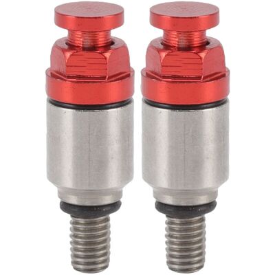 TOOLTEK Jeffergarden 2 Pièces M5x0.8 Fourche En Alliage D'Aluminium Purgeur D'Air Soupape De Surpression De Remplacement Pour Crf150r Cr125r Cr250r Crf250r Rouge - Publicité TOOLTEK Jeffergarden 2 Pièces M5x0.8 Fourche En Alliage D'Aluminium Purgeur D'Air Soupape De Surpression De Remplacement Pour Crf150r Cr125r Cr250r Crf250r Rouge - Publicité